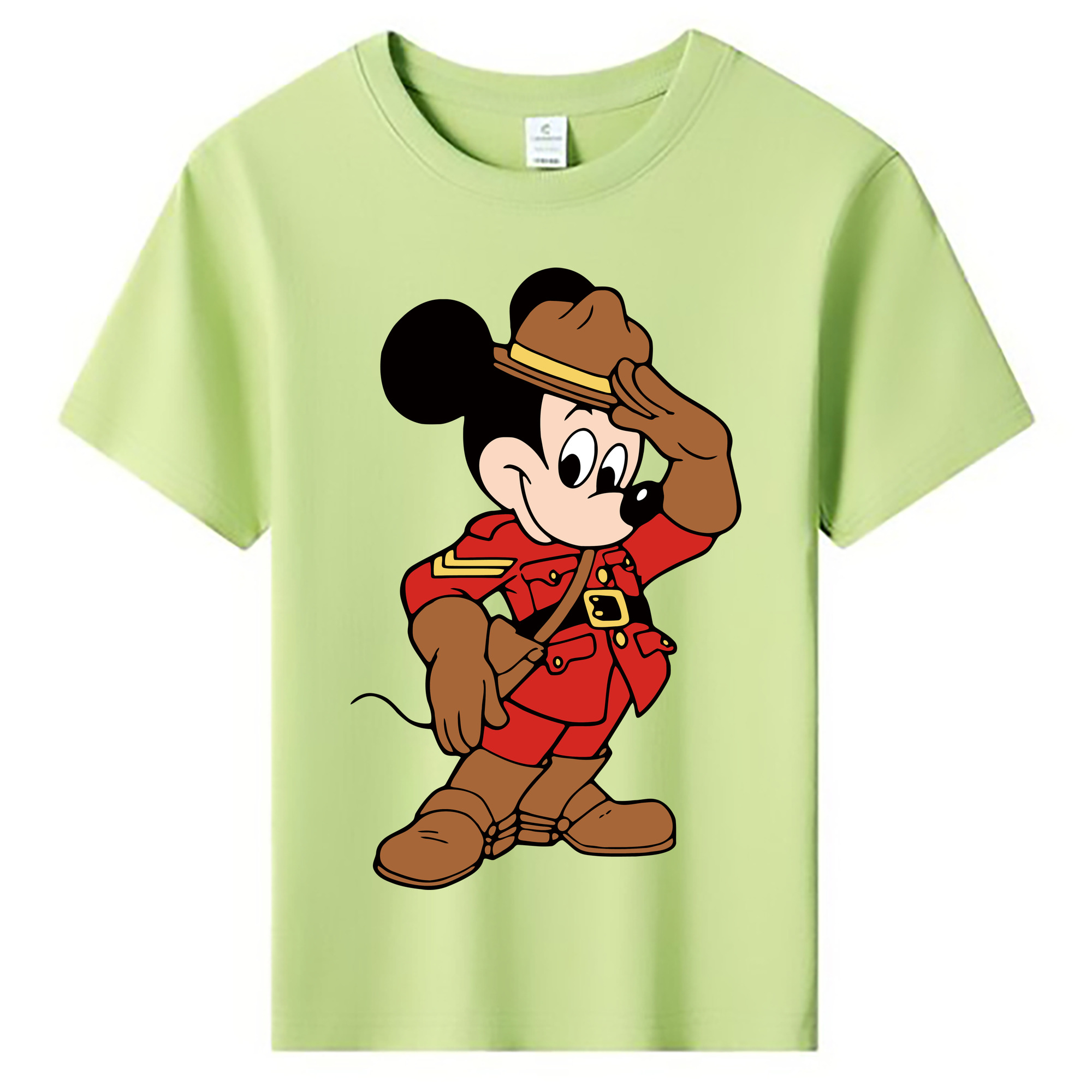 ミッキーマウス Mickey Mouse 綿100％キッズTシャツ（フロントプリント）